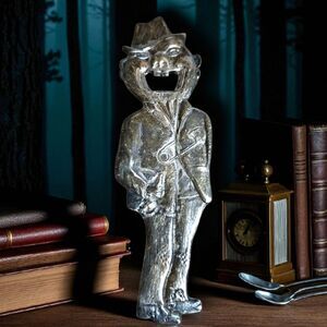 Antique 1930s Brass Tramp Bottle Opener Heavy Solid 8" Barware Double Sided Vntg